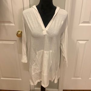 Ralph Lauren White Cotton Lightweight Hoodie- Size M